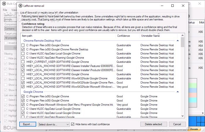 دانلود Bulk Crap Uninstaller 5.9 - دانلود حذف کامل نرم افزارهای نصب شده - سافت گذر
