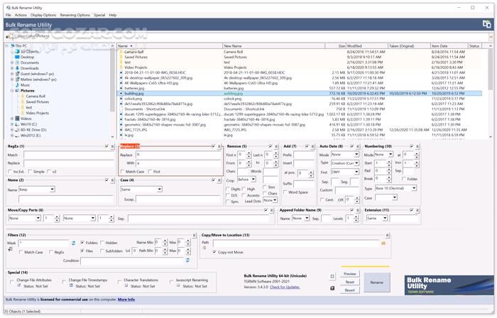 دانلود Bulk Rename Utility 4.1.0.1 Commercial - دانلود تغییر نام دسته‌جمعی فایل‌ها - سافت گذر