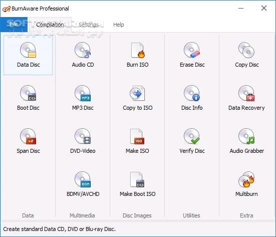 دانلود BurnAware Professional 18.7 - دانلود رایت سی دی و رایت دی وی دی - سافت گذر