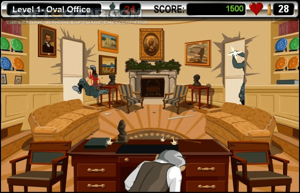 دانلود Bush Shoot-Out - دانلود بازی حمله به کاخ سفید و دفاع بوش - سافت گذر