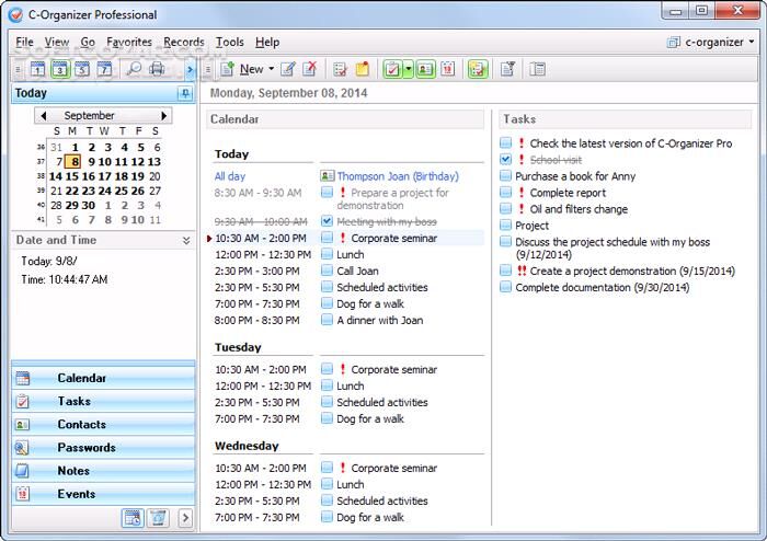 دانلود C-Organizer Professional 9.1.0 - دانلود برنامه ریزی امور شخصی - سافت گذر