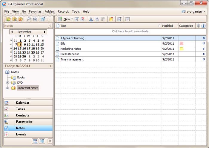 دانلود C-Organizer Professional 9.1.0 - دانلود برنامه ریزی امور شخصی - سافت گذر