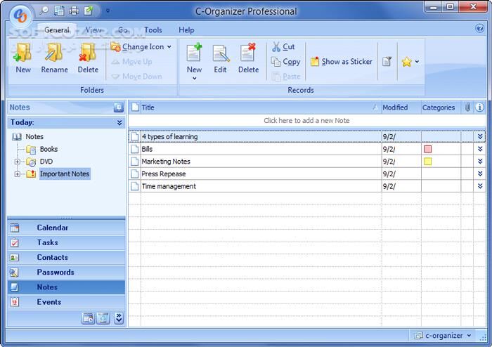 دانلود C-Organizer Professional 9.1.0 - دانلود برنامه ریزی امور شخصی - سافت گذر