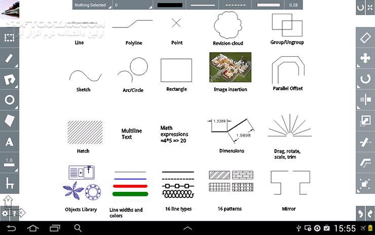 دانلود CAD Touch Pro 5.0.9 for Android +4.3 - دانلود اتوکد موبایل برای اندروید - سافت گذر