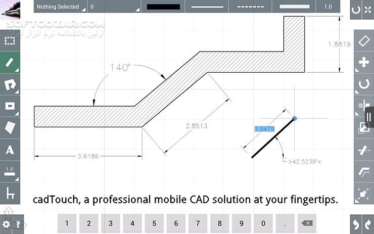 دانلود CAD Touch Pro 5.0.9 for Android +4.3 - دانلود اتوکد موبایل برای اندروید - سافت گذر