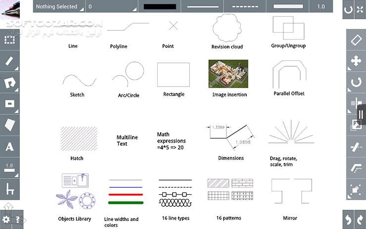 دانلود CAD Touch Pro 5.0.9 for Android +4.3 - دانلود اتوکد موبایل برای اندروید - سافت گذر
