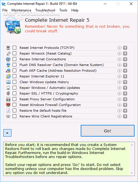 دانلود Complete Internet Repair 11.1.3.6508 - دانلود رفع مشکلات اتصال به اینترنت کامپلیت اینترنت ریپیر - سافت گذر