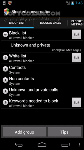 دانلود Call & Message blocker 4.8.3 for Android - دانلود بلک لیست تماس و پیام کوتاه برای اندروید - سافت گذر