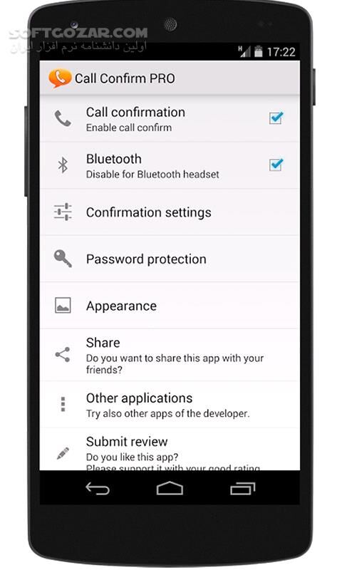 دانلود Call Confirm PRO 2.0.7 for Android +2.1 - دانلود تماسهای خود را کنترل کنید برای اندروید - سافت گذر