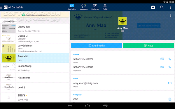 دانلود CamCard - Business Card Reader 7.46.7.20211208 for Android +4.0 - دانلود اسکن کارت های ویزیت برای اندروید - سافت گذر
