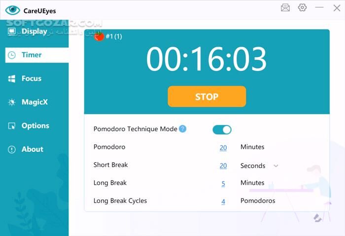 دانلود CareUEyes Pro 2.5.0 - دانلود تنظیم نور و رنگ مانیتور برای جلوگیری از خستگی چشم - سافت گذر