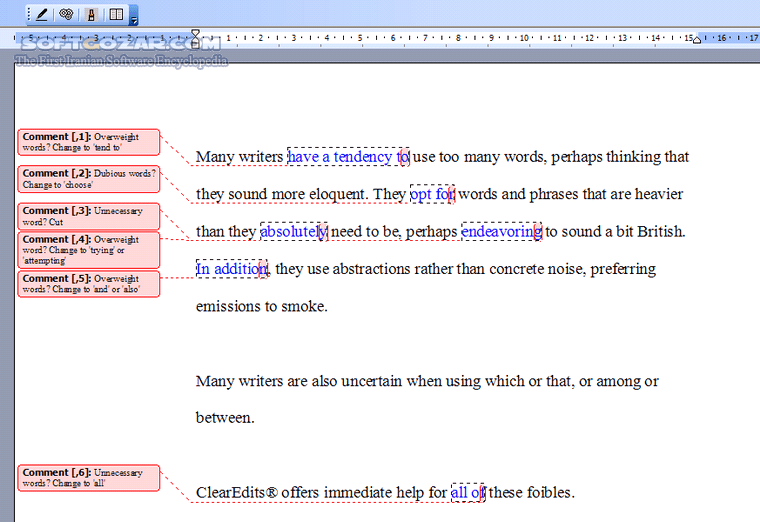 دانلود ClearEdits 3.1 - دانلود نرم افزاری قوی جهت ویراستاری پیشرفته متون انگلیسی و تمرین مهارت Writing - سافت گذر