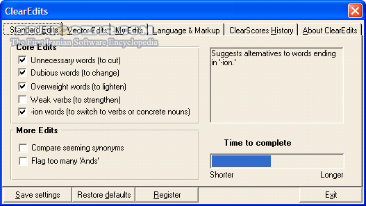 دانلود ClearEdits 3.1 - دانلود نرم افزاری قوی جهت ویراستاری پیشرفته متون انگلیسی و تمرین مهارت Writing - سافت گذر