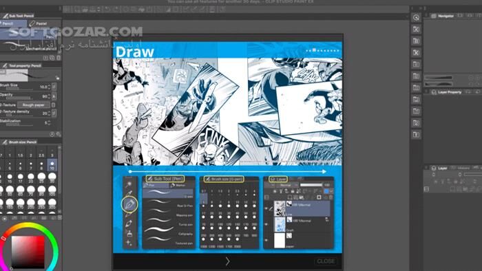 دانلود Clip Studio Paint EX 2.3.0 - دانلود طراحی مانگا و کمیک استریپ - سافت گذر