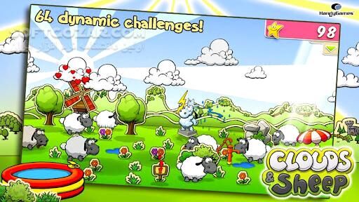 دانلود Clouds & Sheep 1 v1.10.3 / 2 v1.4.4 for Android +2.3 - دانلود ابرها و گوسفندان نسخه 1 و 2 برای اندروید - سافت گذر