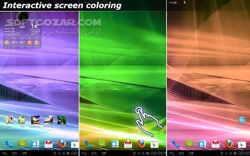 دانلود Coloring Weather Screen 1.4.2 for Android - دانلود نمایش آب و هوا در رنگ های مختلف برای اندروید - سافت گذر