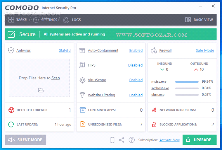 دانلود Comodo Internet Security Premium 12.3.4.8162 + Offline Update - دانلود آنتی ویروس کومودو - سافت گذر
