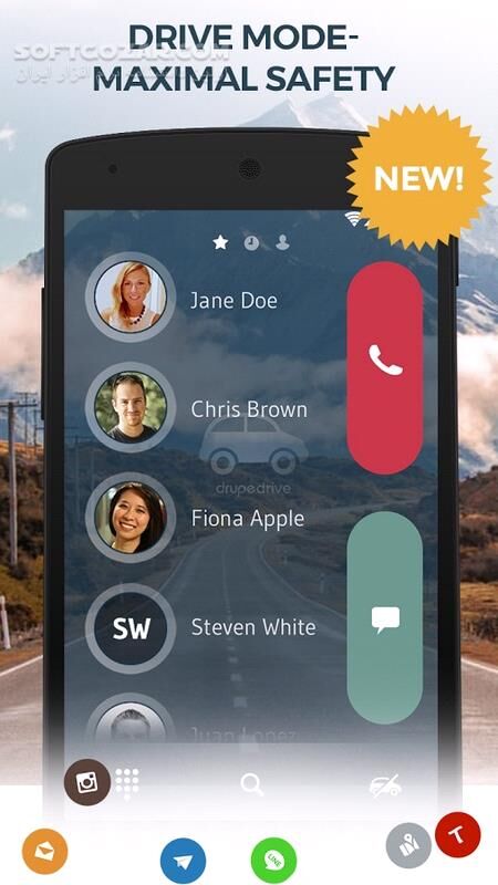 دانلود Contacts Phone Dialer Drupe 3.8.7 For android +4.1 - دانلود دروپ برای اندروید - سافت گذر