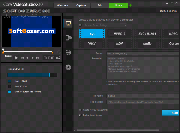دانلود Corel VideoStudio Ultimate X10 v20.5.0.60 / x86/x64 - دانلود کورل ویدیو استودیو - سافت گذر