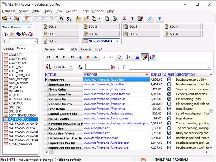دانلود Database Tour Pro 11.5.6.570 - دانلود مدیریت پایگاه داده - سافت گذر