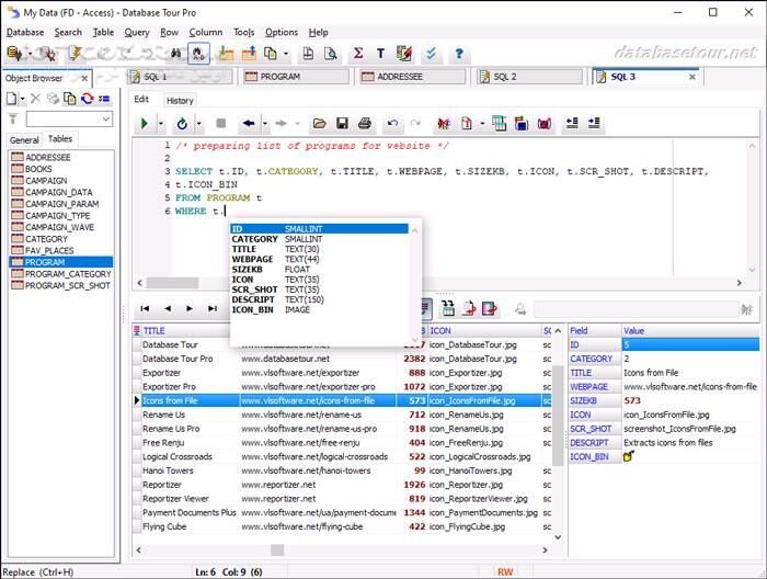دانلود Database Tour Pro 11.5.6.570 - دانلود مدیریت پایگاه داده - سافت گذر