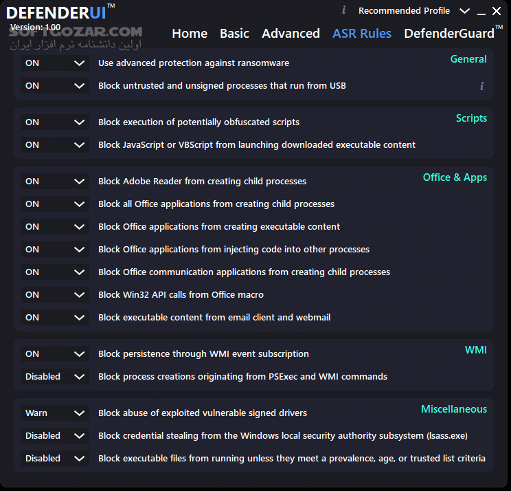 دانلود DefenderUI 1.22 DefenderUI 1.22 - دانلود افزایش کارایی ویندوز دیفندر - سافت گذر