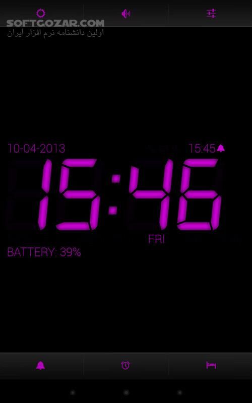 دانلود Digital Alarm Clock PRO 10.4 for Android +2.3 - دانلود ساعت LED گوشی برای اندروید - سافت گذر