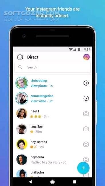دانلود Direct from Instagram 88.0.0.15.99 for Android +4.1 - دانلود دایرکت اینستاگرام برای اندروید - سافت گذر