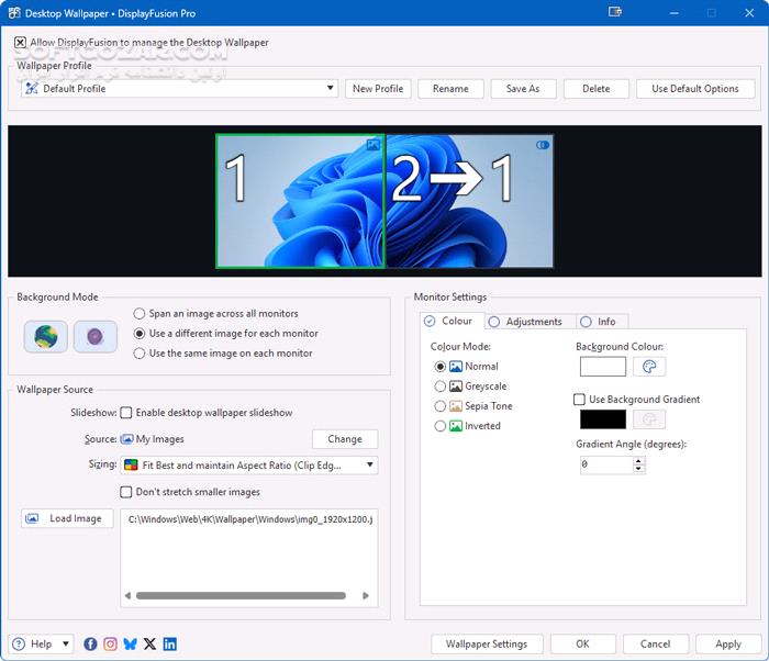 دانلود DisplayFusion Pro 12.0.1 - دانلود مدیریت چند مانیتور در ویندوز - سافت گذر