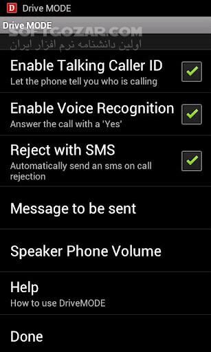 دانلود Drive MODE Pro 1.0 for Android - دانلود پاسخگویی و رد تماس با صدا برای اندروید - سافت گذر