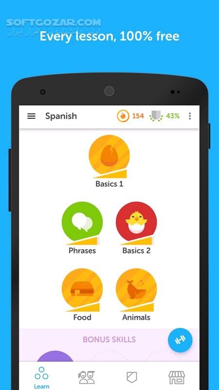 دانلود Duolingo: Learn Languages 6.60.6 for Android +10 - دانلود دولینگو برای اندروید - سافت گذر