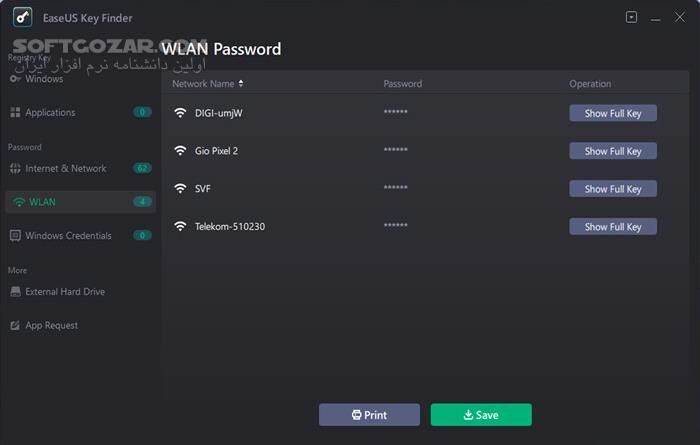 دانلود EaseUS Key Finder Pro 4.1.6 - دانلود اسکن و بازیابی رمزهای عبور - سافت گذر