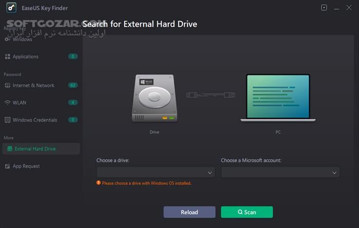 دانلود EaseUS Key Finder Pro 4.1.6 - دانلود اسکن و بازیابی رمزهای عبور - سافت گذر