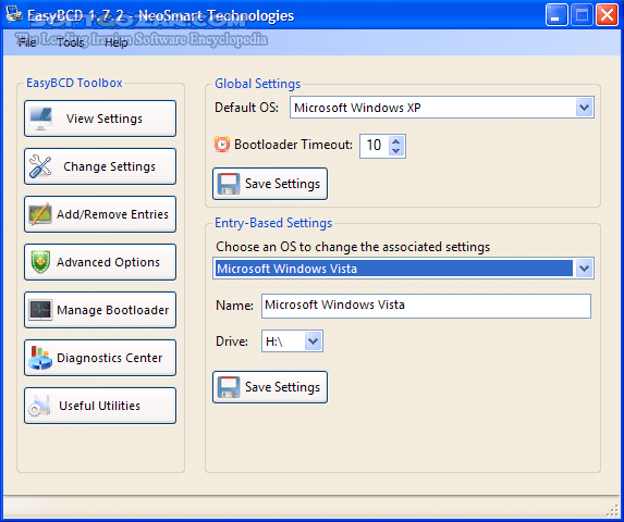 دانلود EasyBCD 2.4.0.237 - دانلود نرم افزار مدیریت منوی بوت ویندوز 7 و ویستا - سافت گذر