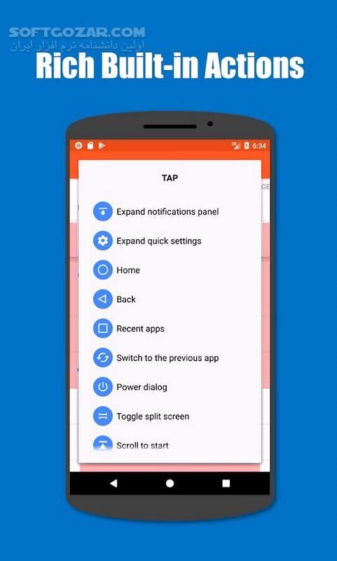 دانلود Edge Gestures 1.8.4 For Android +4.4 - دانلود میانبر اپ اندروید برای اندروید - سافت گذر