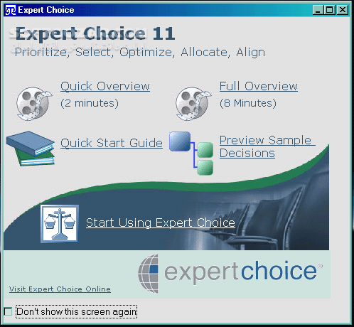 دانلود Expert Choice 11 - دانلود نرم‌افزار قدرتمند تصمیم‌گیری بر اساس مدل AHP - سافت گذر