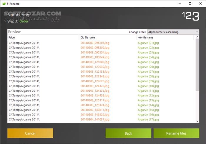 دانلود F-Rename Professional 2.112 - دانلود تغییر نام دسته جمعی فایل ها و پوشه ها - سافت گذر