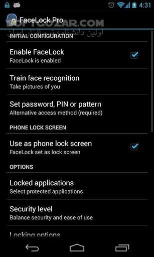 دانلود FaceLock Pro 3.0.0 for Android +2.3 - دانلود قفل برنامه ها با تصویر چهره برای اندروید - سافت گذر