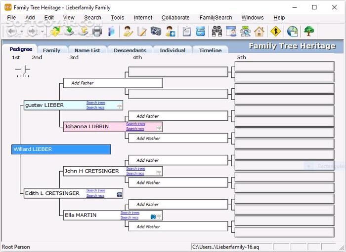 دانلود Family Tree Heritage Gold 16.0.15 - دانلود ساخت شجره نامه خانوادگی - سافت گذر