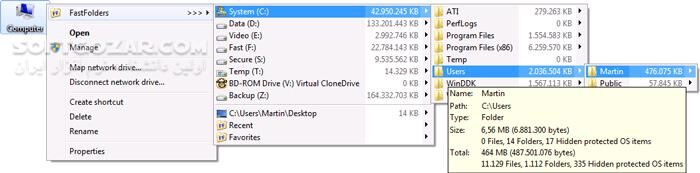 دانلود FastFolders 5.14.2 - دانلود دسترسی سریع به محتویات فولدرها - سافت گذر