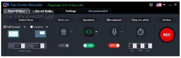 دانلود Fast Screen Recorder 2.1.0.17 - دانلود ضبط کننده صفحه نمایش - سافت گذر