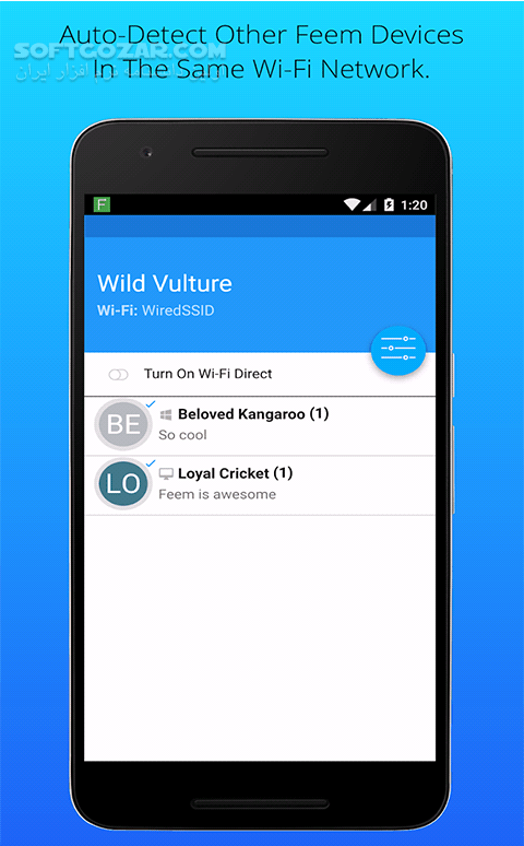 دانلود Feem. Share Files Offline 5.12.0 For Android +6.0 - دانلود اشتراک گذاری فایل ها برای اندروید - سافت گذر