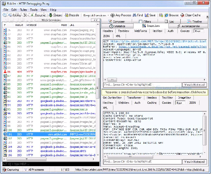 دانلود Fiddler 4.5.1.0 - دانلود ثبت و ذخیرهٔ ردپای تمام تراکنش‌های HTTP بین کامپیوتر و اینترنت - سافت گذر
