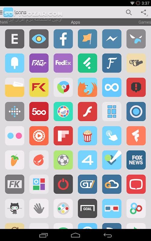دانلود Flatastico 5.4 for Android +4.0 - دانلود 1300 آیکون برای اندروید - سافت گذر