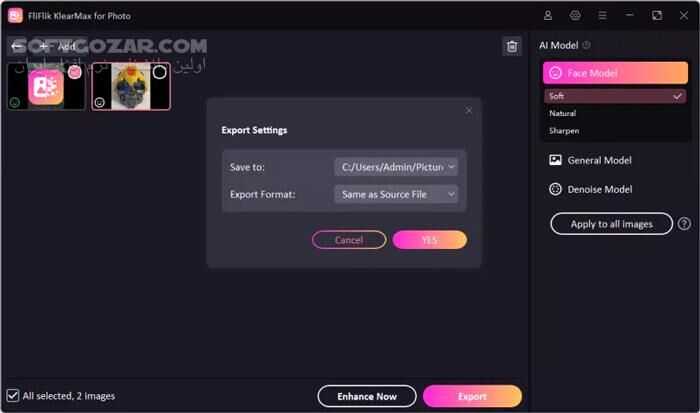 دانلود FliFlik KlearMax for Photo 3.0.1 - دانلود ترمیم عکس با هوش مصنوعی - سافت گذر