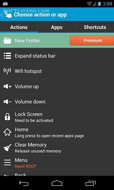 دانلود Floating Toucher Premium 3.1.1 for Android +2.3 - دانلود منوی معلق اندروید برای اندروید - سافت گذر