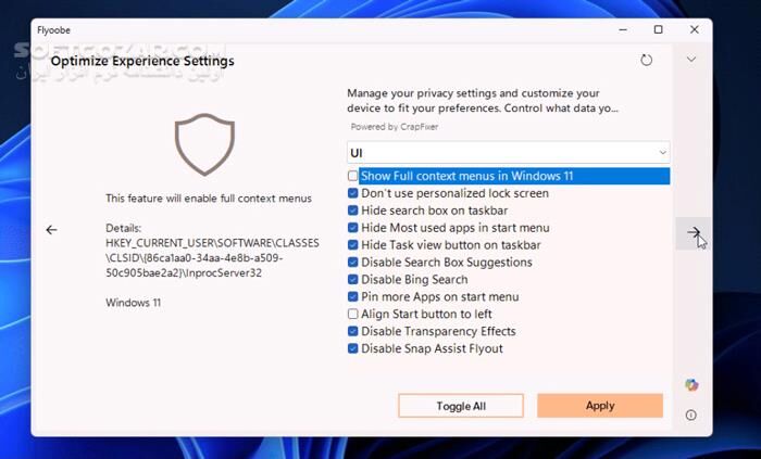 دانلود Flyoobe (Flyby11) 2.4.854 - دانلود رفع محدودیت‌های نصب ویندوز 11 - سافت گذر