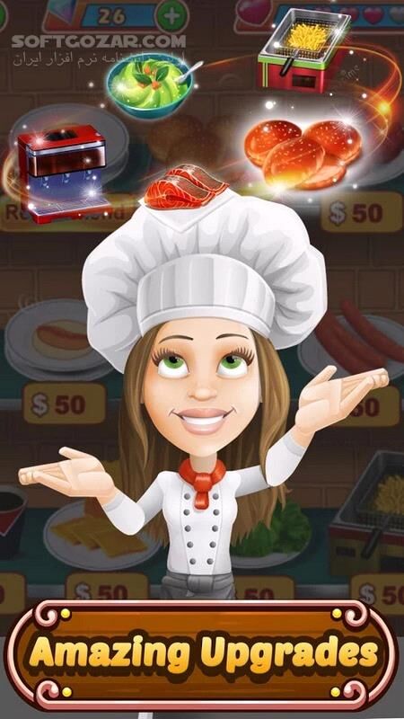 دانلود Food Court Fever: Hamburger 3 v2.7.3 for Android +4.1 - دانلود بازی آشپزی و مدیریت رستوران برای اندروید - سافت گذر