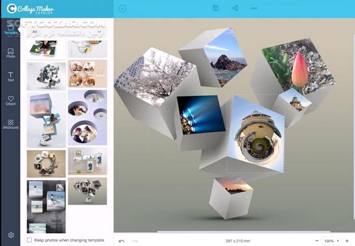 دانلود FotoJet Collage Maker 1.2.5 - دانلود ساخت کلاژ عکس - سافت گذر