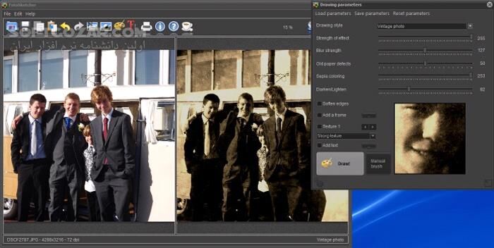 دانلود FotoSketcher 3.96 (x64) - دانلود تبدیل عکس به نقاشی - سافت گذر